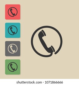 Phone - vector icon. Symbol for web, infographics, print design and mobile UX/UI kit. Vector illustration, EPS10.