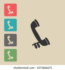 Phone - vector icon. Symbol for web, infographics, print design and mobile UX/UI kit. Vector illustration, EPS10.
