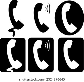 Phone vector icon, tel icon set Phone vector icon, tel icon set 