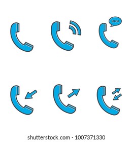 phone vector icon, telephone symbol 