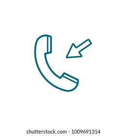 phone vector icon, telephone symbol, in coming call symbol 