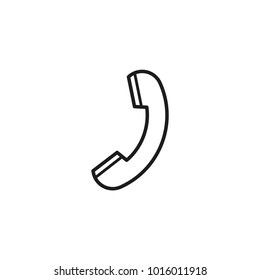 phone vector icon, telephone symbol 