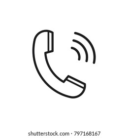 phone vector icon, telephone symbol, phone icon in trendy flat style 