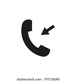 phone vector icon, telephone symbol, phone icon in trendy flat style, in coming call 