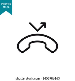 phone vector icon in trendy flat design, miss calling icon 