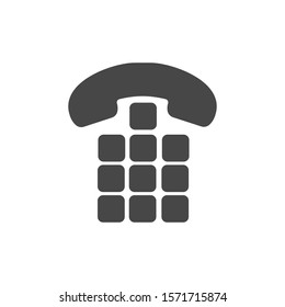 Phone vector icon in trendy flat style isolated on grey background. Handset vector icon with waves. Telephone symbol for your design, logo, UI. vector icon illustration