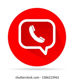 Phone vector icon in trendy flat style isolated on grey background. Handset vector icon with waves. Telephone symbol for your design, logo, UI. vector icon illustration