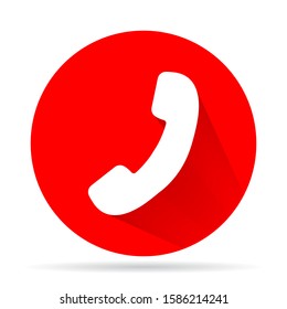 Phone vector icon in trendy flat style isolated on grey background. Handset vector icon with waves. Telephone symbol for your design, logo, UI. vector icon illustration
