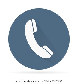 Phone vector icon in trendy flat style isolated on grey background. Handset vector icon with waves. Telephone symbol for your design, logo, UI. vector icon illustration