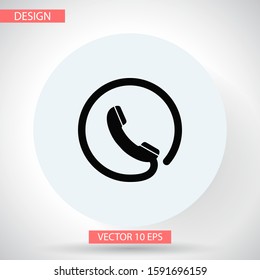 Phone vector icon in trendy flat style isolated on grey background.  
