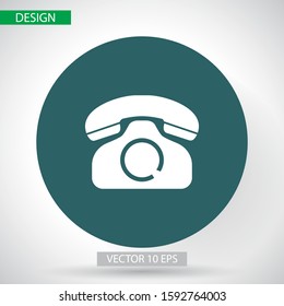 Phone vector icon in trendy flat style isolated on grey background. Handset vector icon with waves. Telephone symbol for your design, logo, UI. vector icon illustration