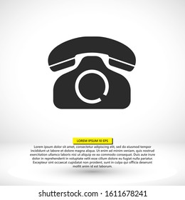 Phone vector icon in trendy flat style isolated on grey background. Handset vector icon with waves. Telephone symbol for your design, logo, UI. vector icon illustration