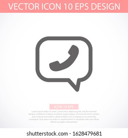 Phone vector icon in trendy flat style isolated on grey background. Handset vector icon with waves. Telephone symbol for your design, logo, UI. vector icon illustration
