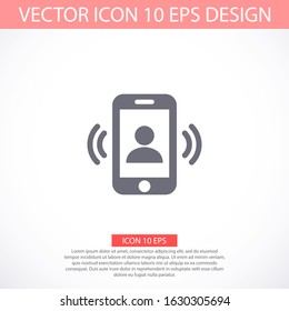 Phone vector icon in trendy flat style isolated on white background. Telephone symbol. vector icon illustration.