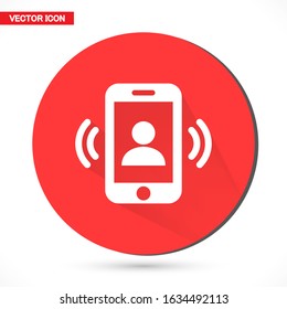 Phone vector icon in trendy flat style isolated on white background. Telephone symbol. vector icon illustration.