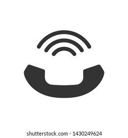 Phone vector icon. Web application button design. Communication symbol. 