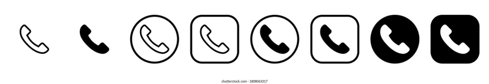 Phone. Phone vector icons collection, isolated. Telephone in modern flat and line design. Vector illustration