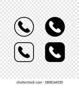 Phone. Phone vector icons collection, isolated. Telephone in modern flat and line design. Vector illustration