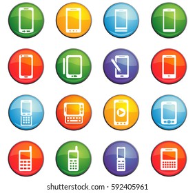 phone vector icons for user interface design