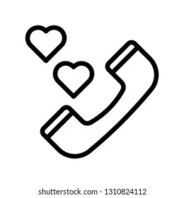 Phone vector illustration, Isolated line design icon