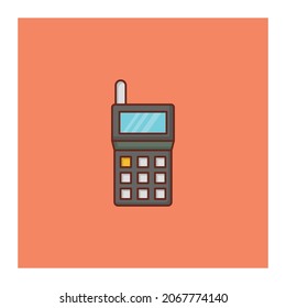phone Vector illustration on a transparent background. Premium quality symbols.Vector line flat color icon for concept and graphic design.