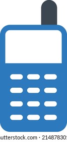 ilustración del vector de teléfono en un fondo transparente. Símbolos de calidad premium. Icono vector glifos para concepto y diseño gráfico.