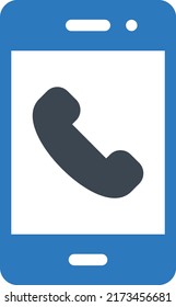 Ilustración de vector de teléfono en un fondo transparente.Símbolos de calidad premium.Icono vectorial de glifos para el concepto y el diseño gráfico.