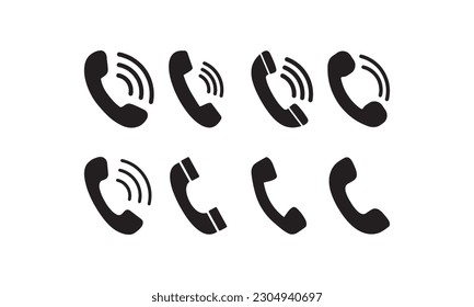 phone vector illustration, ringing phone icon, contact us symbol icon
