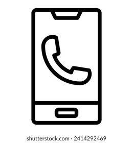 Phone Vector Line Icon Design