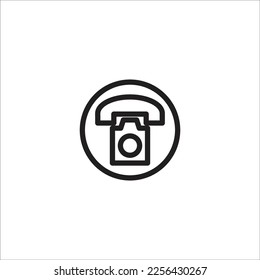icono nuevo de la línea vector de teléfono