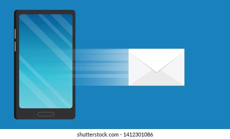 Phone vector. mail vector. wallpaper. free space for text. background. copy space.