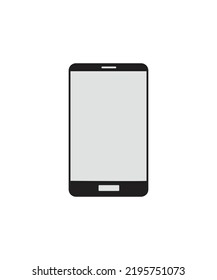 Phone vector, mobile phone icon with blank white screen isolated on white background