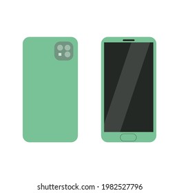 Vector de teléfono en placa blanca
