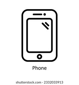 Phone Vector   outline Icon Design illustration. Kitchen and home  Symbol on White background EPS 10 File