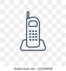 Phone vector outline icon isolated on transparent background, high quality linear Phone transparency concept can be used web and mobile
