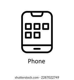 Phone Vector   outline Icons. Simple stock illustration stock