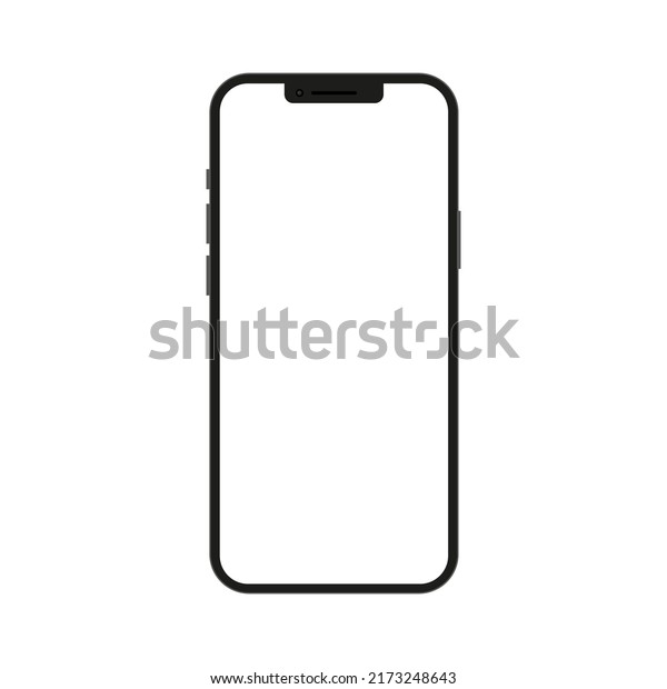 Phone Vector Template Mobile Blank Screen Stock Vector (Royalty Free ...