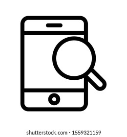 phone vector thin line icon 