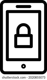 phone vector thin line icon