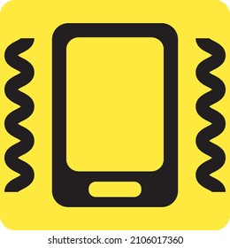 El teléfono vibra, ilustración, vector sobre un fondo blanco.