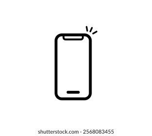 Phone vibrating notification icon. Ringing phone vector design and illustration.


