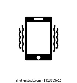 phone vibration icon. phone call icon. message sign. line style.  black vector