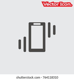phone vibration icon isolated sign symbol and flat style for app, web and digital design. Vector illustration.