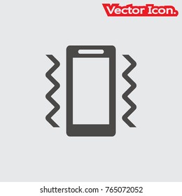 phone vibration icon isolated sign symbol and flat style for app, web and digital design. Vector illustration.