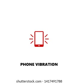 phone vibration icon. phone vibration vector design. sign design. red color