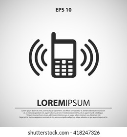 phone vibration icon. phone vibration vector illustration