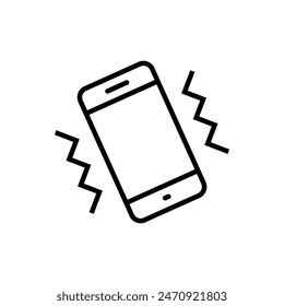 Phone vibration icon. Vibrate mode concept