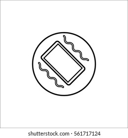 Phone vibration line icon, mobile sign and smartphone, vector graphics, a linear pattern on a white background, eps 10.