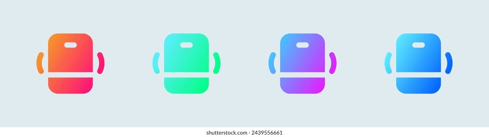 Phone vibration solid icon in gradient colors. Smartphone signs vector illustration.