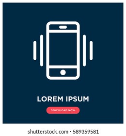 Phone vibration vector icon